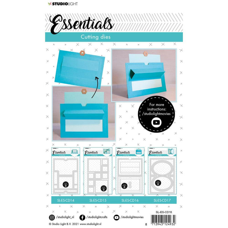 Studio Light - Essentials Cutting Die - NR. 16, Slider Card Shape, SLESCD16