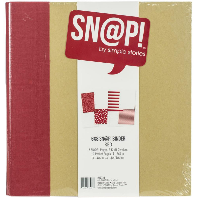 Simple Stories Sn@p! Studio Collection - Binder - Red, SNAP10733