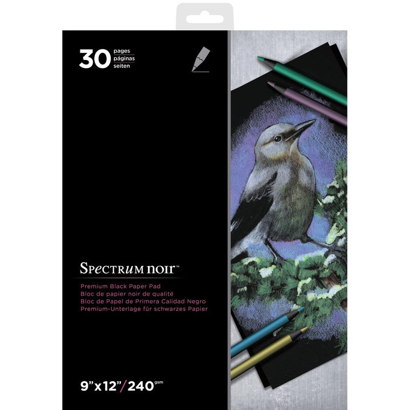 Spectrum Noir 9x12 Premium Black Paper Pad, SPECN-BPPAD9