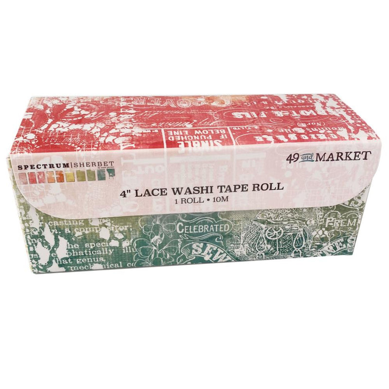 49 And Market Spectrum Sherbert - 4" Lace Washi Tape Roll, SS36455