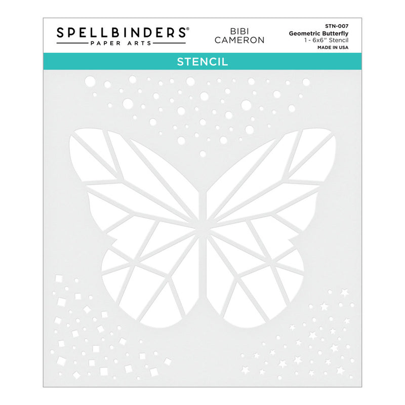 Spellbinders - Geometric Butterfly Stencil, STN-007, by Bibi Cameron