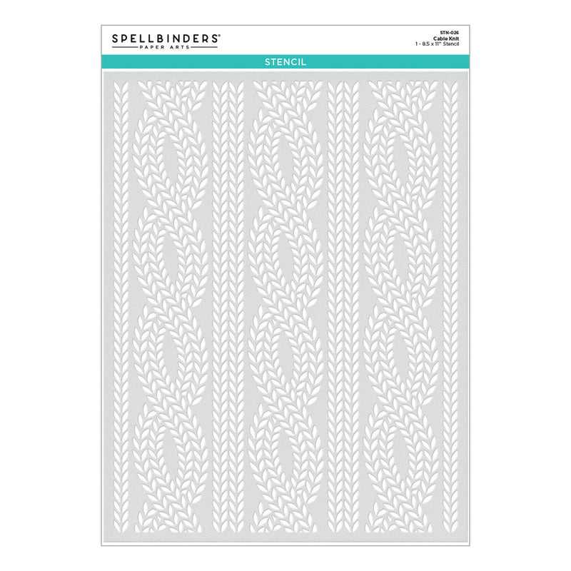 Spellbinders Stencil - Cable Knit, STN-026