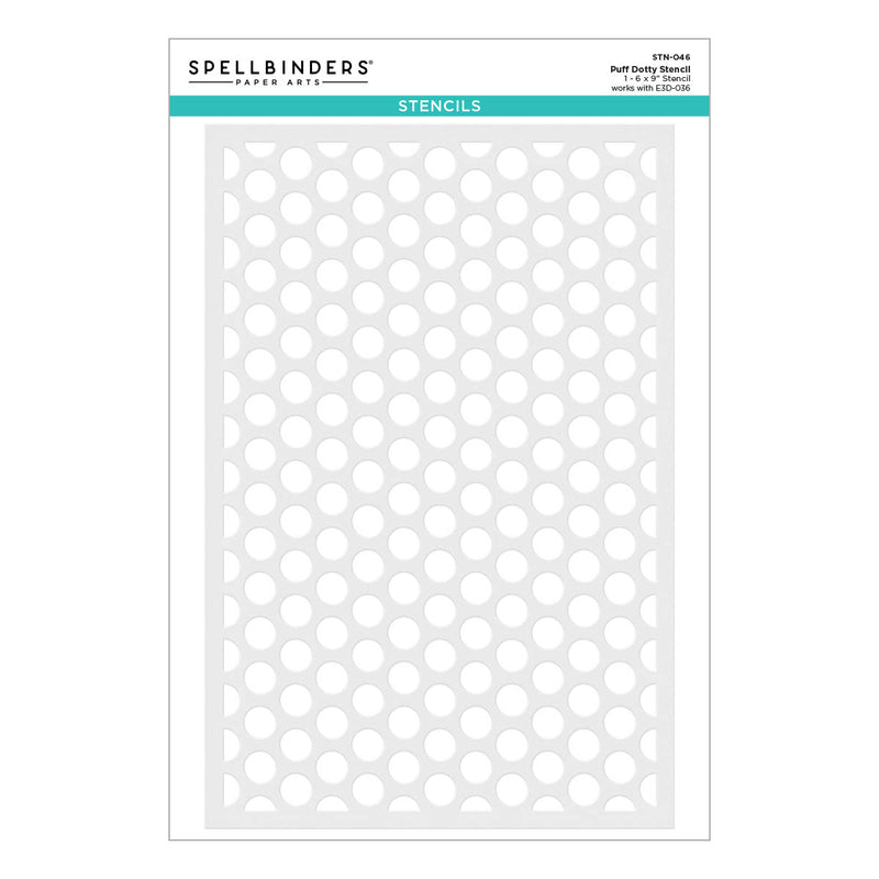 Spellbinders Stencil - Puff Dotty, STN-046