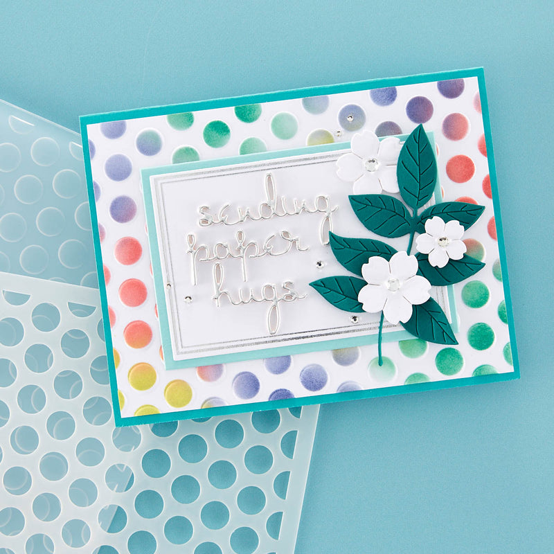 Spellbinders Stencil - Puff Dotty, STN-046