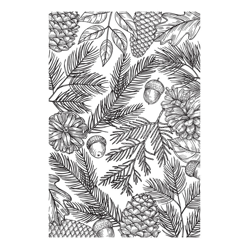 Spellbinders Clear Stamp Set - Pretty Pine Background, STP-074