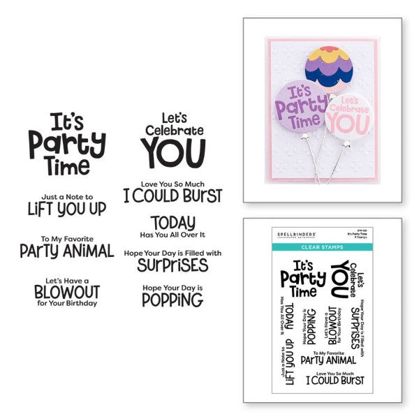 Spellbinders - It's Party Time Stamp Set - the Birthday Celebrations Collection, STP-120