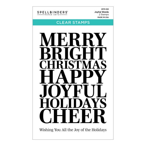 Spellbinders Clear Stamp Set - Joyful Words, STP-133