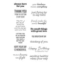 Spellbinders Clear Stamp Set - Hummingbird Sentiments, STP-169