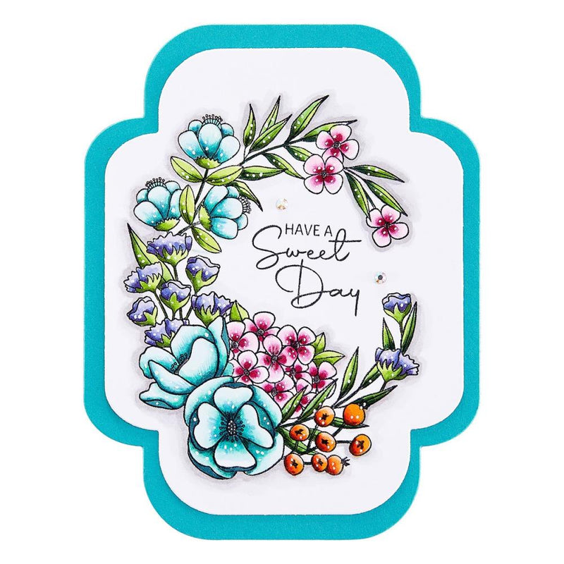 Spellbinders Clear Stamp Set - Four Petal Sweet Day Flowers, STP-179