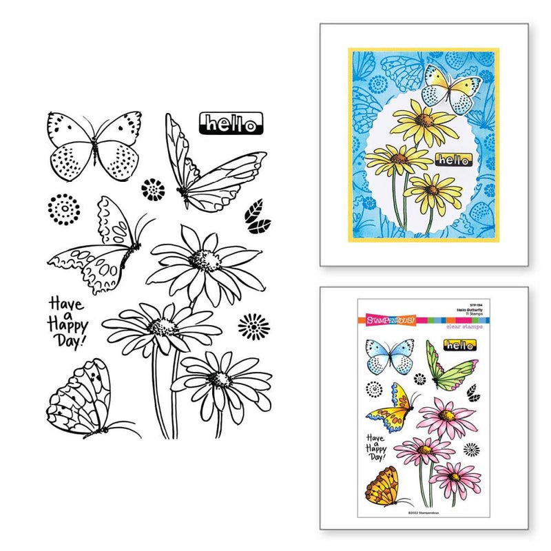 Stampendous Clear Stamp Set - Hello Butterfly, STP-194