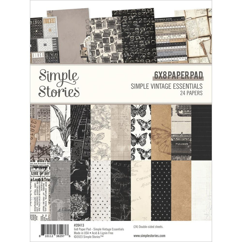 Simple Stories D/S Paper Pad 6x8 - Simple Vintage Essentials, SVE20413