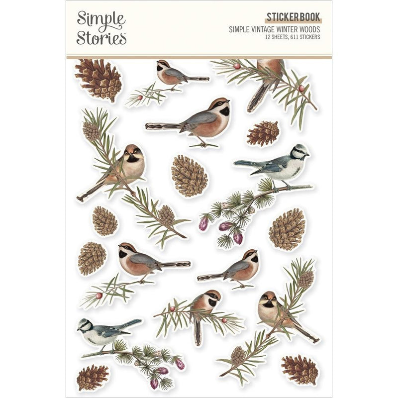 Simple Stories Sticker Book 12Pg - Simple Vintage Winter Woods, 19124