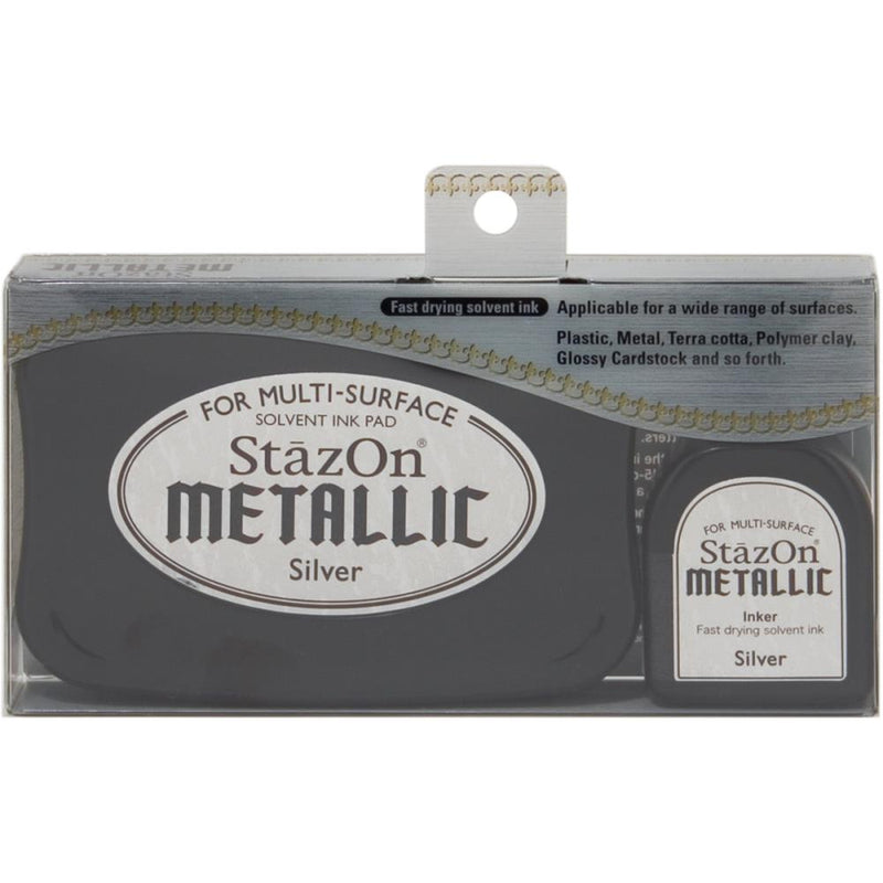 StazOn Metallic Solvent Ink Kit - Silver, SZ-000-192