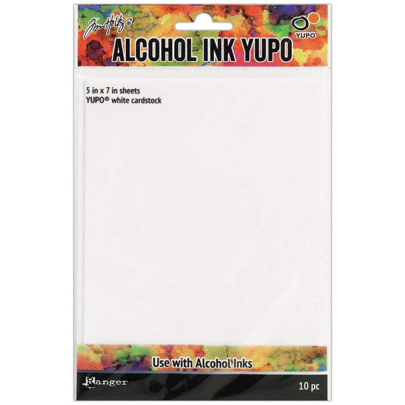 Tim Holtz Alcohol Ink White YUPO Paper 10Pc, TAC49715