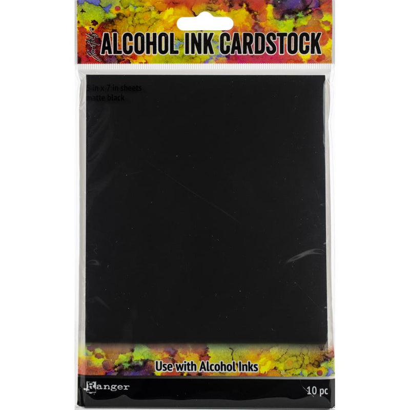 Tim Holtz Alcohol Ink Cardstock - Black 5x7, TAC65487
