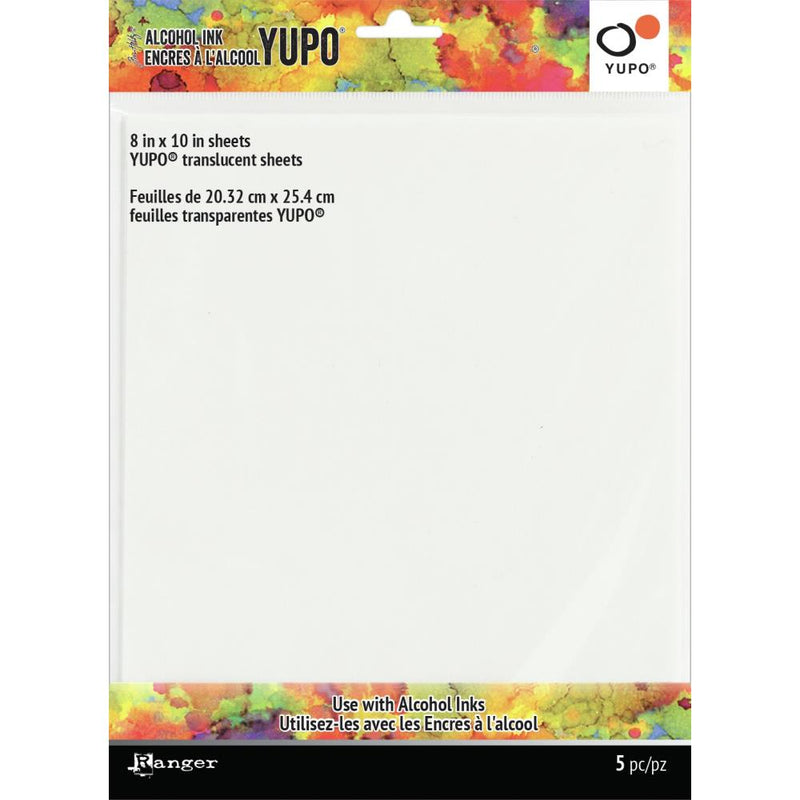 Tim Holtz Alcohol Ink Transucent YUPO Paper 104lb 5Pc, TAC69751