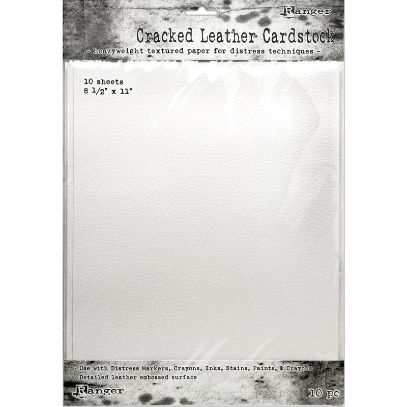 Tim Holtz Distress Cracked Leather Cardstock 8.5" x 11", 10Pc, TDA71280