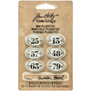 Tim Holtz Idea-ology - Mini Plaquettes w/Brads 6Pc, TH93296