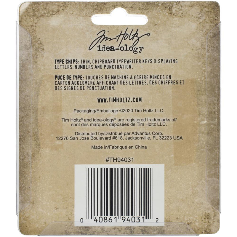 Tim Holtz Idea-ology - Type Chips 42Pc, TH94031