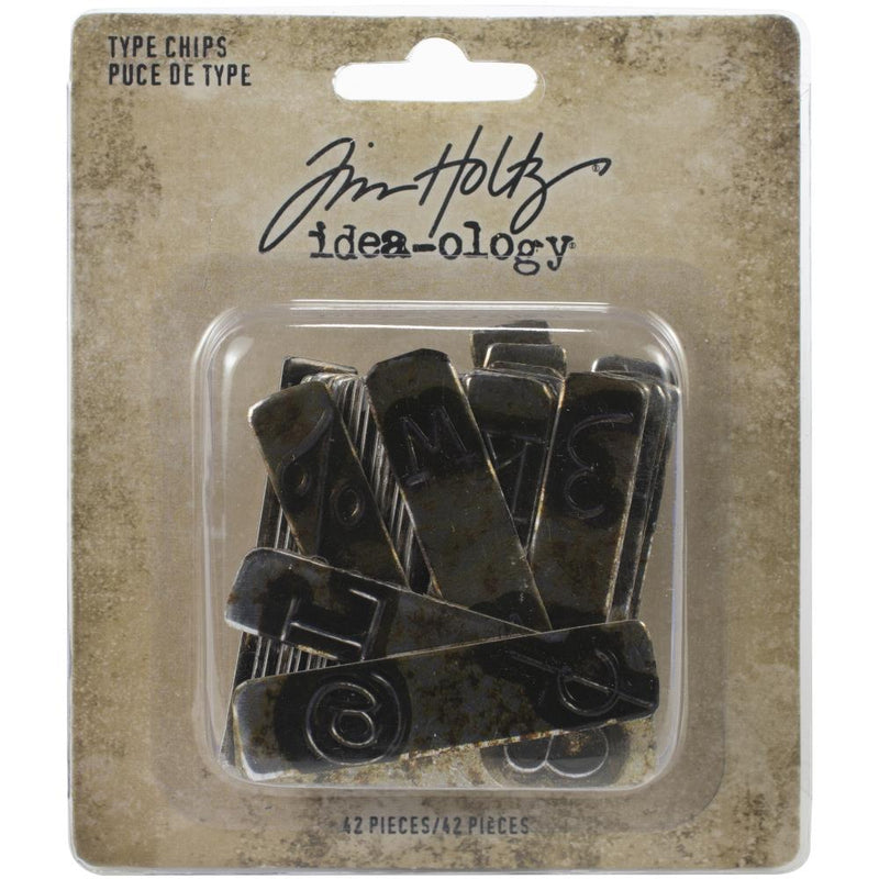 Tim Holtz Idea-ology - Type Chips 42Pc, TH94031