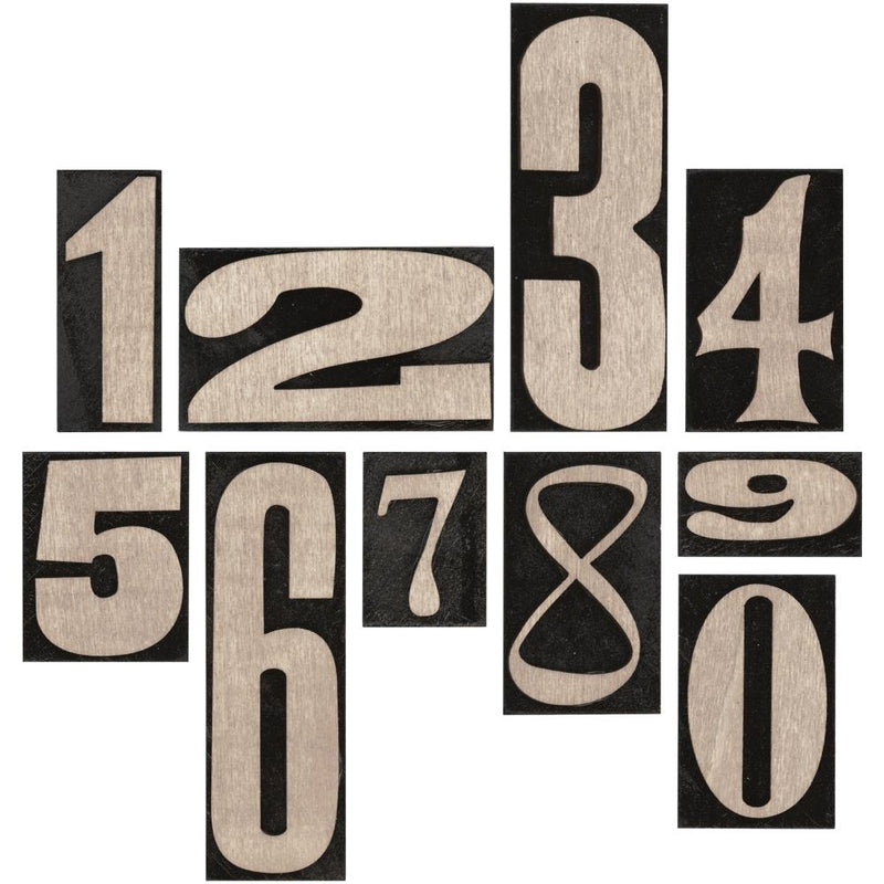 Tim Holtz Idea-ology - Number Blocks 10Pc, TH94037