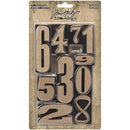 Tim Holtz Idea-ology - Number Blocks 10Pc, TH94037