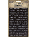 Tim Holtz Idea-ology Sentiments Label Stickers 68Pc, TH94121