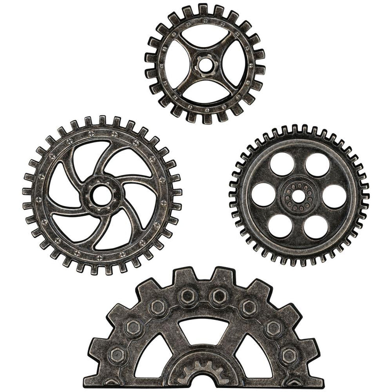 Tim Holtz Idea-Ology Industrial Gears 1.5" To 3", 4Pc, TH94142