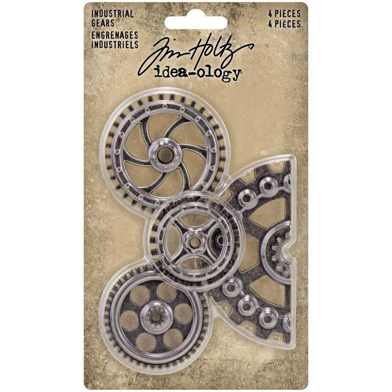 Tim Holtz Idea-Ology Industrial Gears 1.5" To 3", 4Pc, TH94142