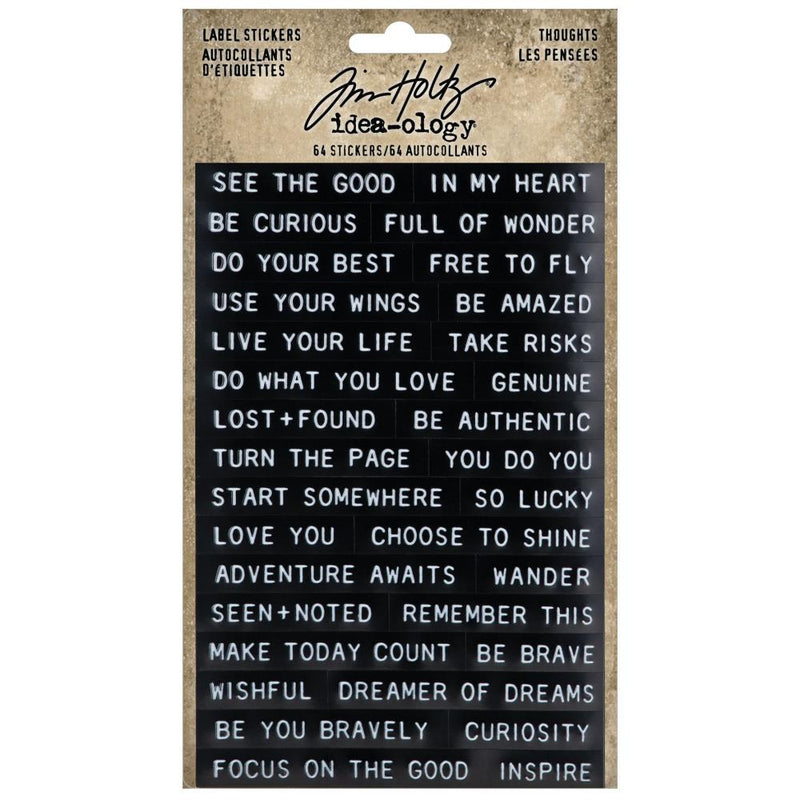 Tim Holtz Idea-ology - Label Stickers - Thoughts, TH94229