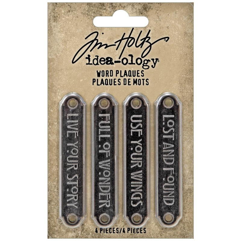 Tim Holtz Idea-ology - Word Plaques 4Pc, TH94246