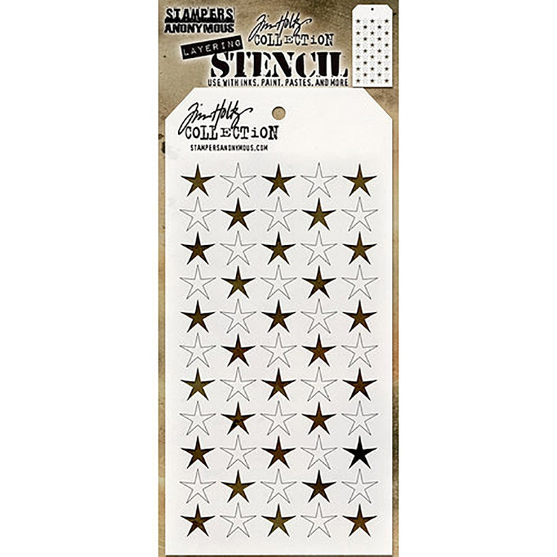 Stampers Anonymous Layering Stencil - Shifter Stars, THS111 Designer: Tim Holtz