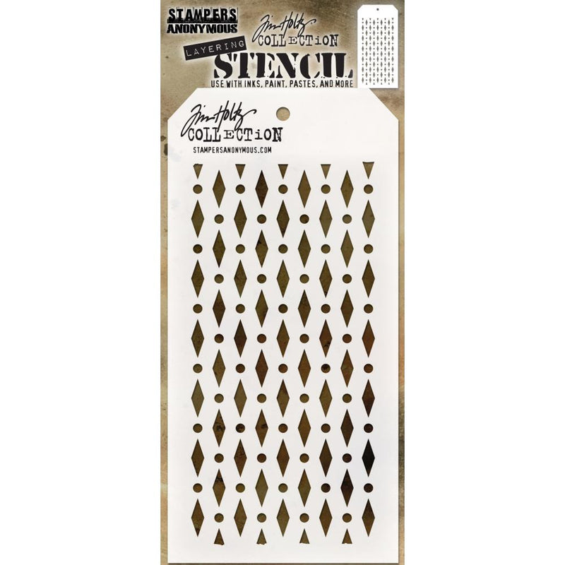 Stampers Anonymous Layering Stencil - Diamond Dots, THS133 Designer: Tim Holtz