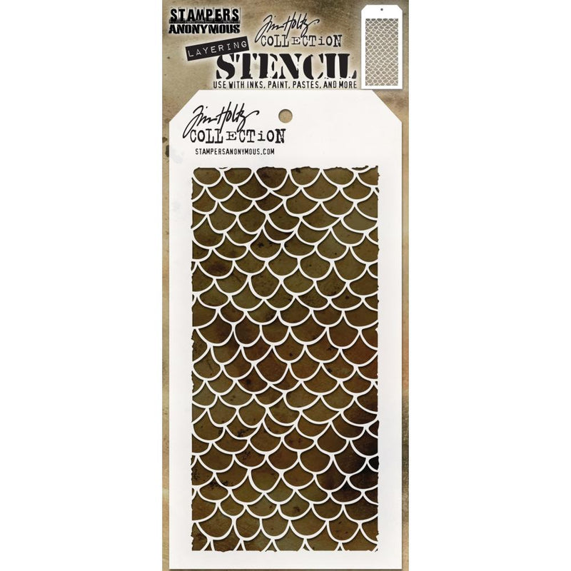 Stampers Anonymous Layering Stencil - Scales, THS140 Designer: Tim Holtz
