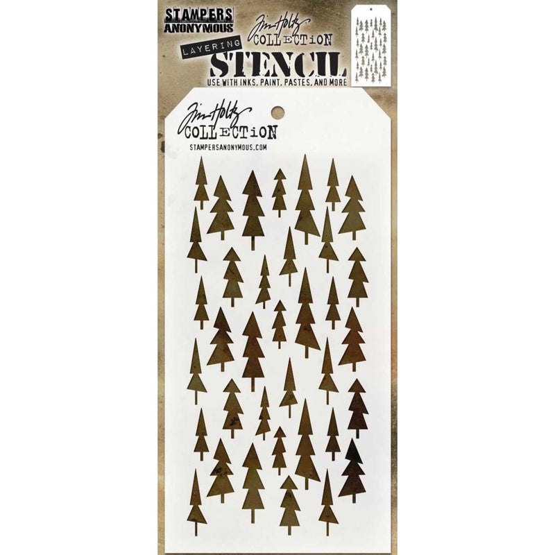 Stampers Anonymous Layering Stencil - Tree Lot, THS150 Designer: Tim Holtz