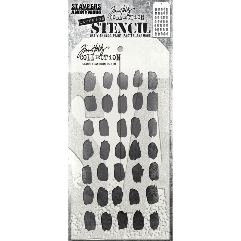 Stampers Anonymous Layering Stencil - Brush Mark, THS167 by: Tim Holtz