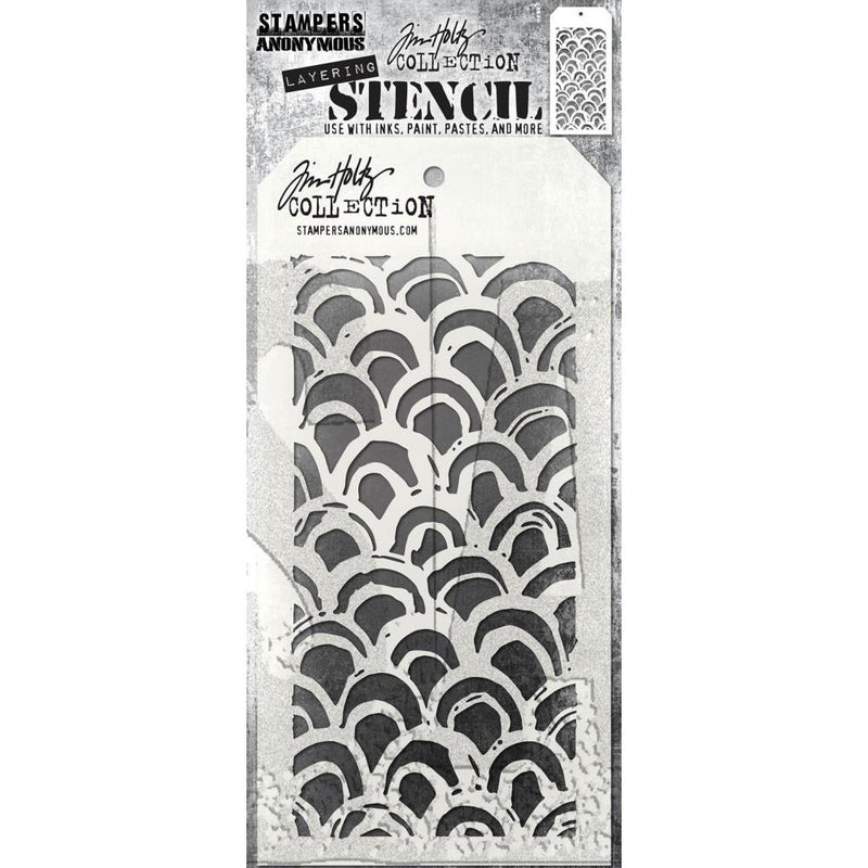 Stampers Anonymous Layering Stencil - Brush Arch, THS168 by: Tim Holtz