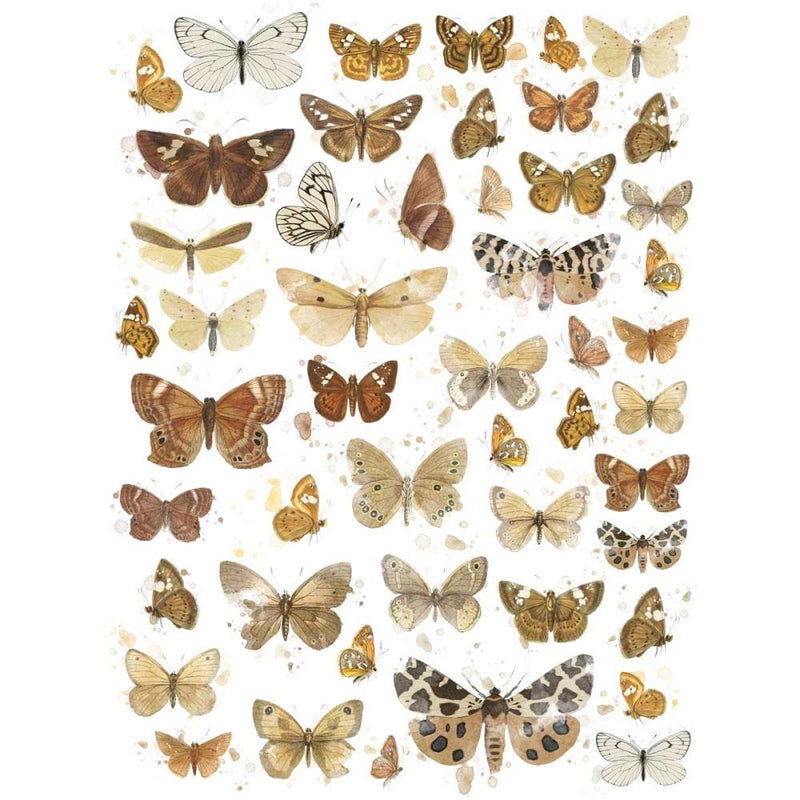 49 & Market Vintage Bits Rub-On Transfers - Butterflies 01, VB37520