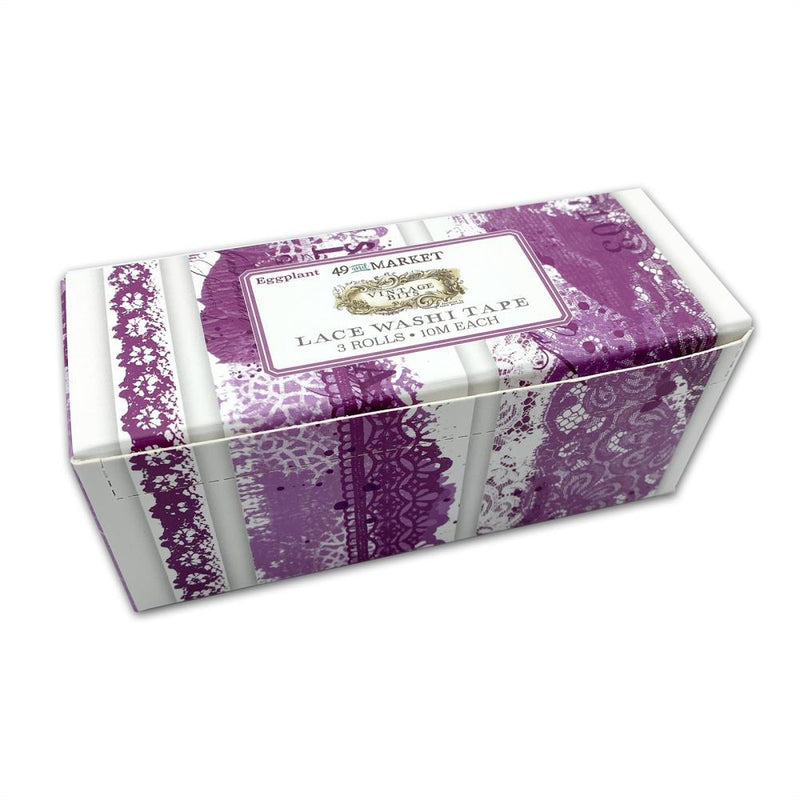 49 and Market Vintage Bits Lace Washi Tape Set - Eggplant, VB37865