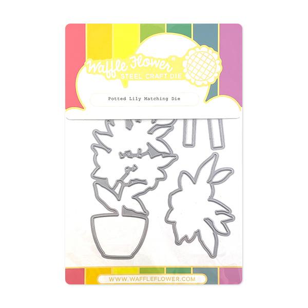 Waffle Flower Stamp & Die Combo - Potted Lily , WFC302 WAS $34.00