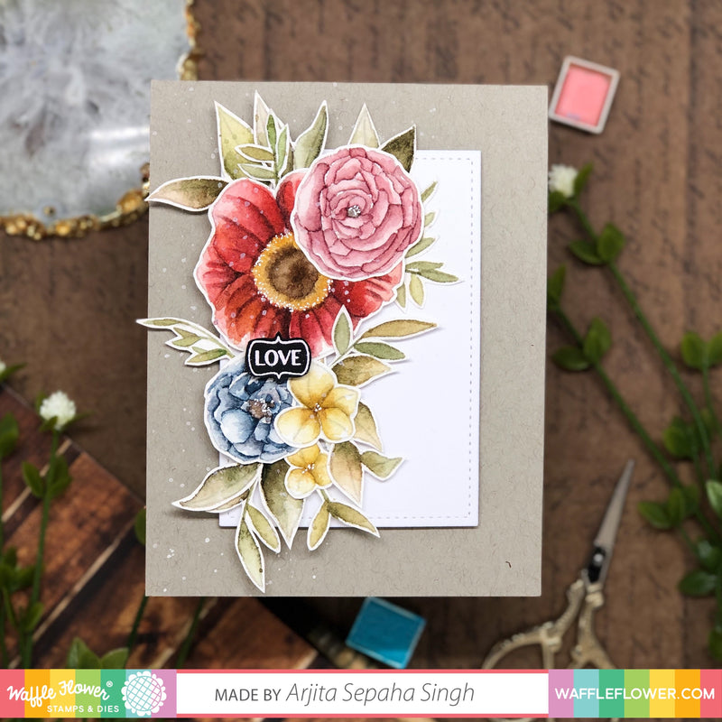 Waffle Flower Stamp & Die Combo - Bouquet Builder 7, WFC311 WAS $42.00