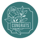 Spellbinders Brass Wax Seal with Handle - Framed Congrats, WS-010