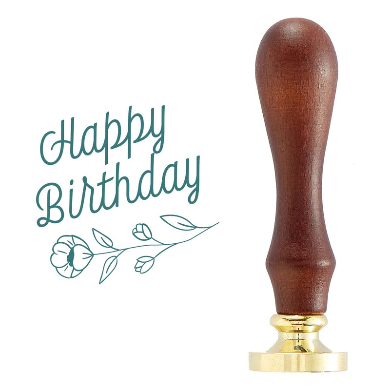 Spellbinders Brass Wax Seal with Handle -Sweet Happy Birthday, WS-016