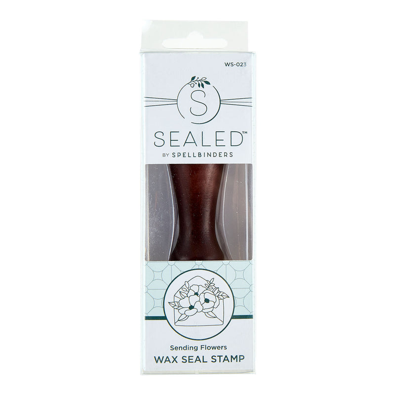 Spellbinders Brass Wax Seal With Handle -Sending Flowers, WS-023