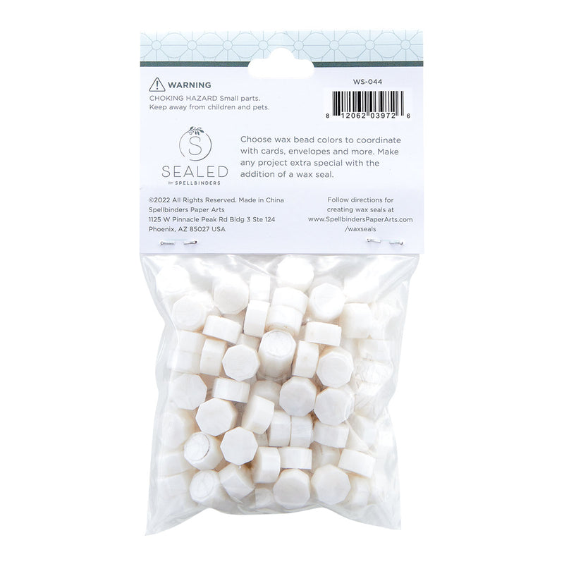 Spellbinders Wax Beads - Pearl White, WS-044
