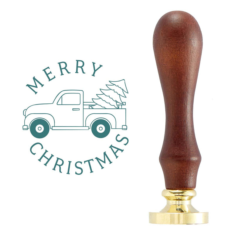 Spellbinders Brass Wax Seal with Handle - Christmas Truck, WS-049