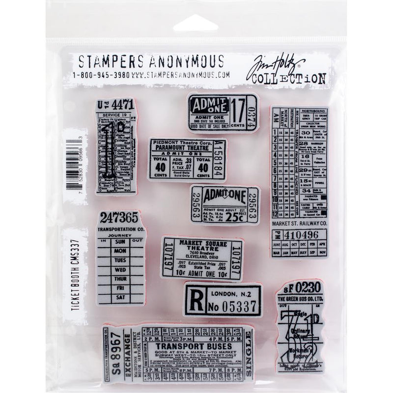 Stampers Anonymous Stamp Set - Ticket Booth, CMS337 by: Tim Holtz