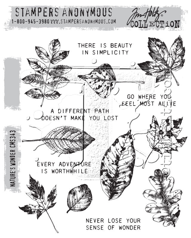 Stampers Anonymous Stamp Set - Nature's Wonder, CMS343 by: Tim Holtz