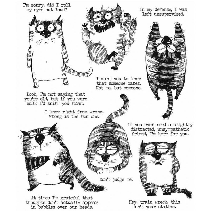 Stampers Anonymous Stamp Set - Snarky Cat, CMS392 by: Tim Holtz