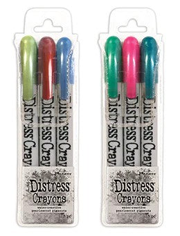 Tim Holtz Distress Holiday Pearl Crayons Sets 3&4 IWIADC34